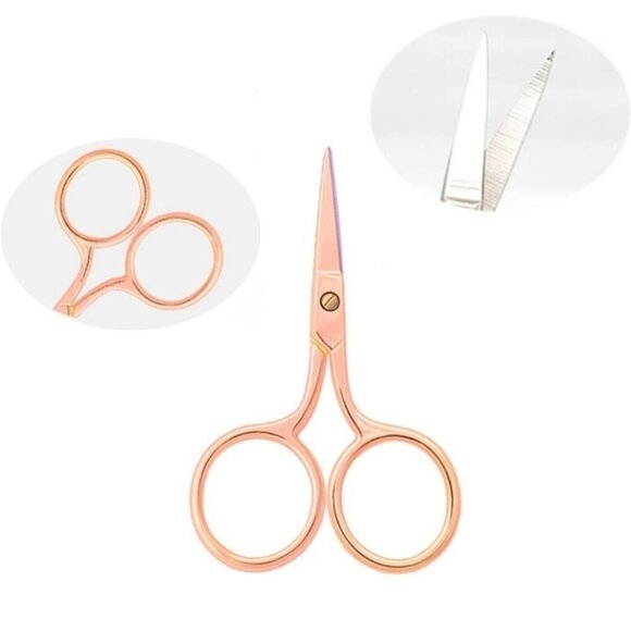 Stainless Steel Mini Beauty Grooming Scissors, Rose Gold - Picture 6 of 7